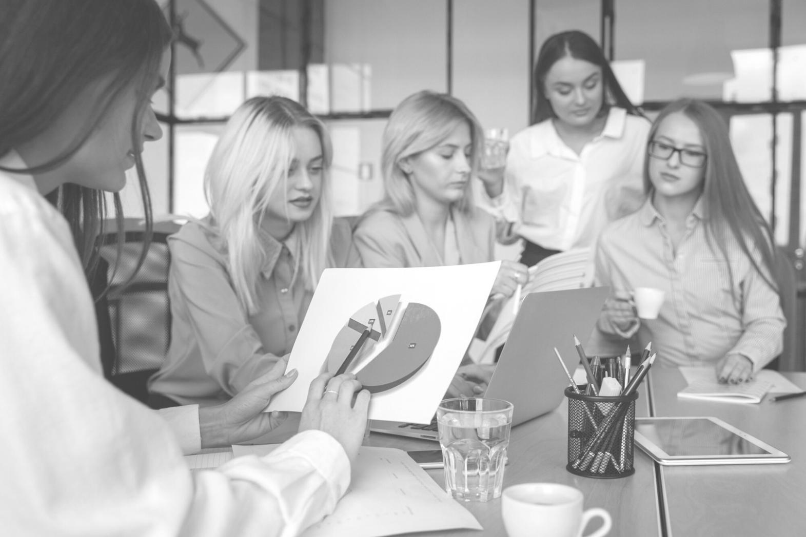Professional finance team collaborating on strategic planning in modern Australian office environment